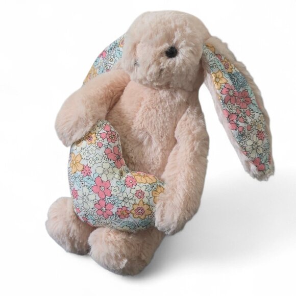 Jellycat Blossom Bashful Bunny Plush Small Pink Floral Ears Stuffed Animal - Picture 9 of 16